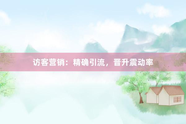 访客营销：精确引流，晋升震动率